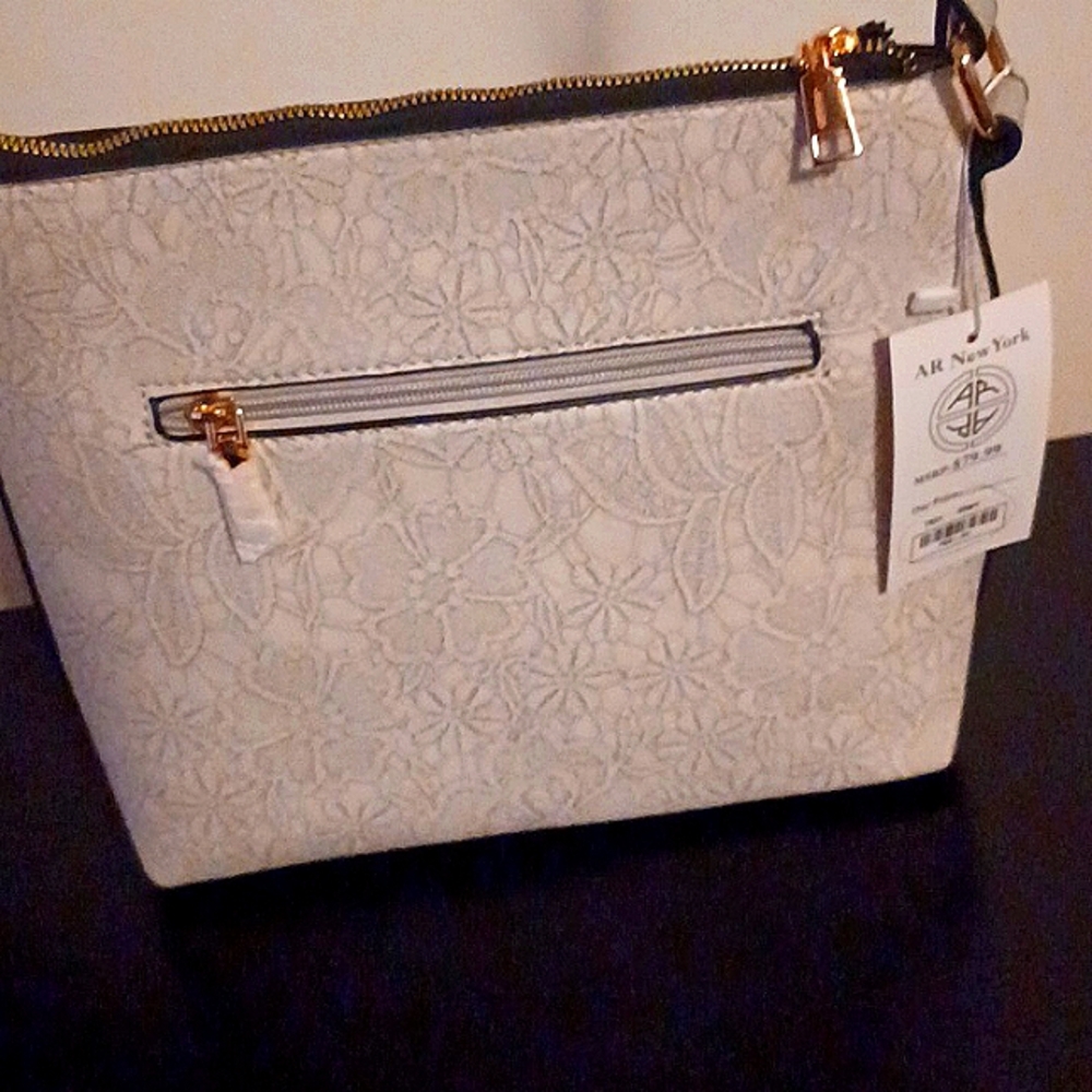 Leather Floral Crossbody